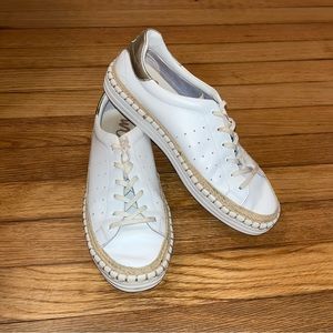 Sam Edelman Kavi Leather Espadrille Sneakers Size 8